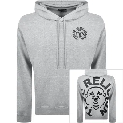 True Religion Face Hoodie Grey
