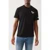 True Religion Fast Buddha Rhinestone Graphic T-shirt In Jet Black