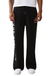 True Religion Flag Baggy Cotton Blend Sweatpants In Black