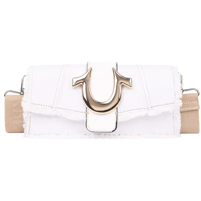 True Religion Frayed Denim Flap