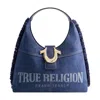 True Religion Frayed Denim Hobo In Multi