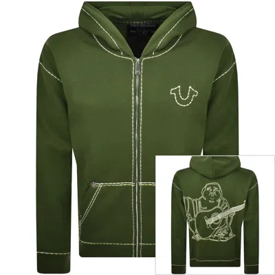 True Religion Full Zip Hoodie Green