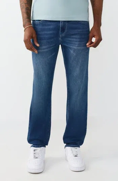 True Religion Geno Button Flap Pocket Slim Jeans In Blue