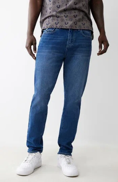 True Religion Geno Flap Slim Leg Jeans In Medium Harmonious Wash