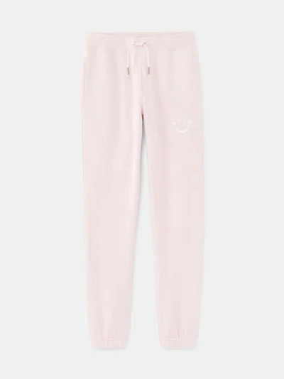 True Religion Girls 3d Horseshoe Jogger In Pink
