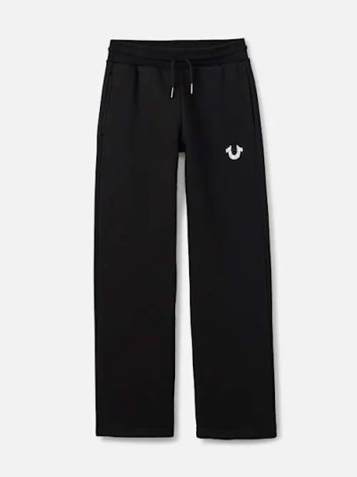 True Religion Girls Crystal Horseshoe Sweatpant In Black