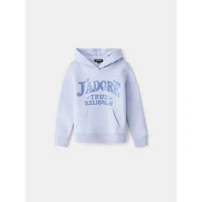 True Religion Girls Crystal J'adore Pullover Hoodie In Blue