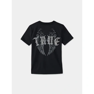 True Religion Girls Crystal Wing T-shirt In Black
