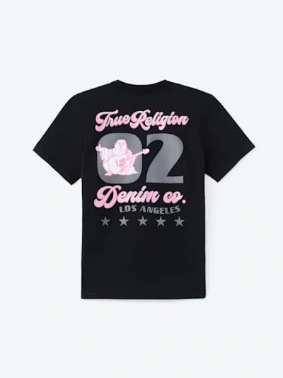 True Religion Girls Glitter Buddha T-shirt In Black
