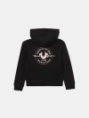 True Religion Girls Glitter Logo Zip Hoodie In Black