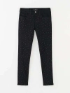 True Religion Girls Halle Crystal Skinny Jean In Black