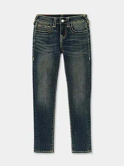 True Religion Girls Halle Rope Stitch Skinny Jean In Blue