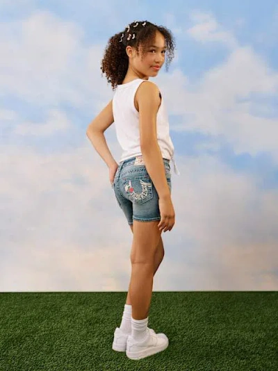 True Religion Girls Jayde ‘i Love ' Short In Blue
