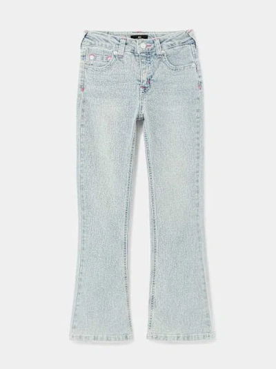 True Religion Girls Joey Embroidered Horeshoe Flare Jean In Blue