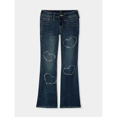True Religion Girls Joey Hearts Flare Jean In Blue