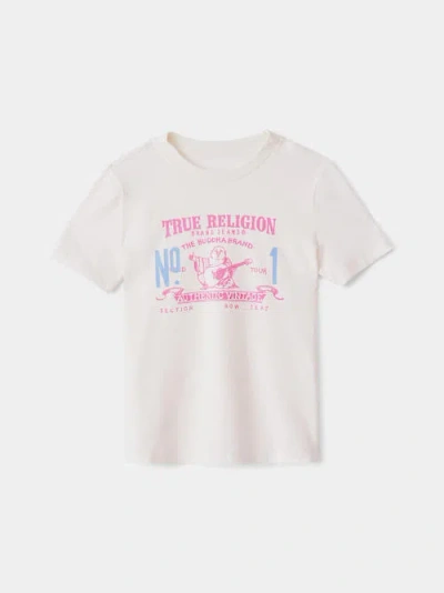 True Religion Girls Logo T-shirt In White