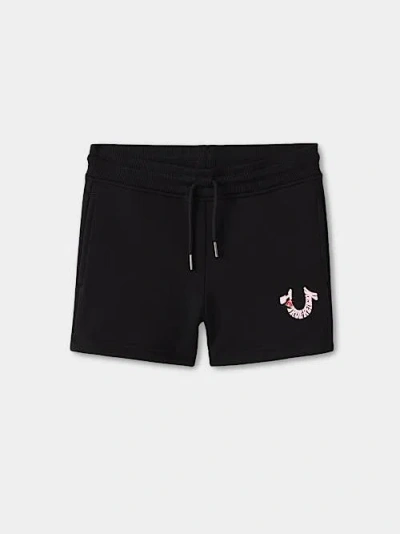 True Religion Girls Love Logo Short In Black