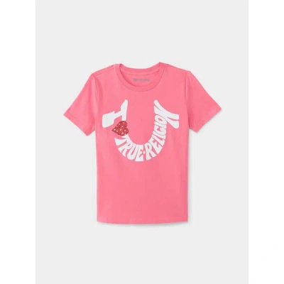 True Religion Girls Love Logo T-shirt In Pink