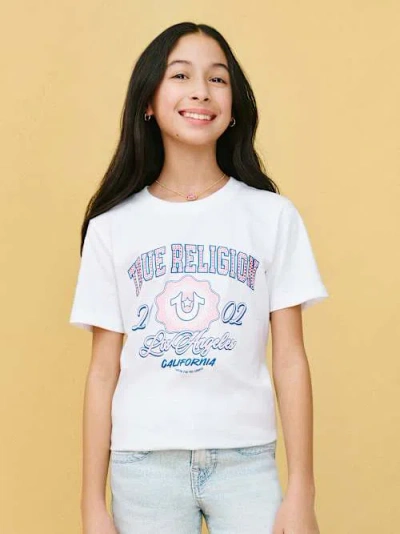 True Religion Girls Radiant Logo T-shirt In White