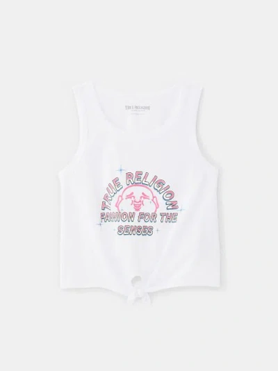 True Religion Girls Sparkle  Tank Top In White