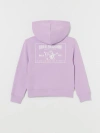 True Religion Girls Stitch Logo Zip Hoodie In Purple