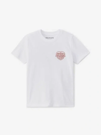 True Religion Girls Sweetheart Logo T-shirt In White
