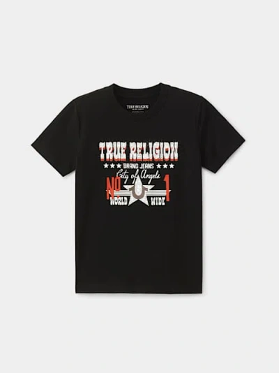 True Religion Girls Western Logo T-shirt In Black