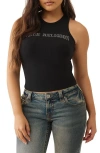 True Religion Goddess Rib Tank In Black