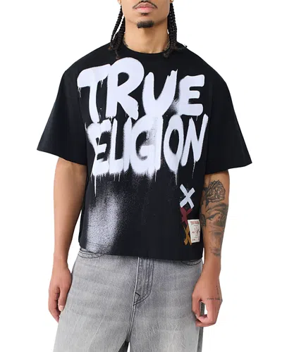 True Religion Graffiti Logo Graphic T-shirt In Black