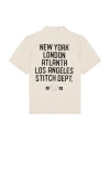 True Religion Graphic Camp Shirt In Neutral
