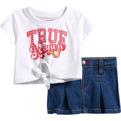 True Religion Babies'  Graphic T-shirt & Skort Set In White