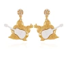 True Religion Guitar Buddha Drop Earring In Gold