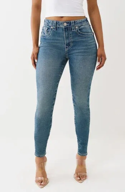 True Religion Halle Big T High Waist Ankle Skinny Jeans In Blue