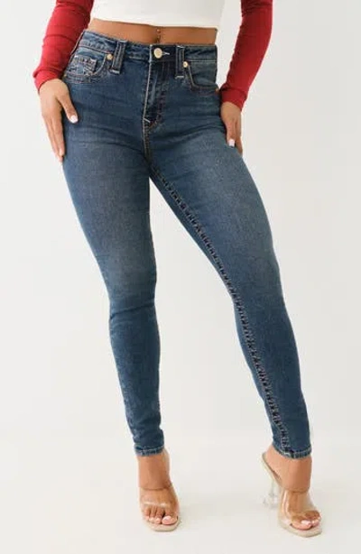 True Religion Halle High Waist Skinny Jeans In Gold