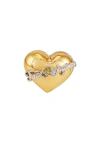 True Religion Heart Logo Ring In Gold