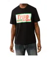 True Religion High Density Logo Tee In Black