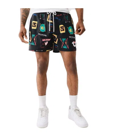 True Religion Holiday Printed Beach Shorts In Multicolor