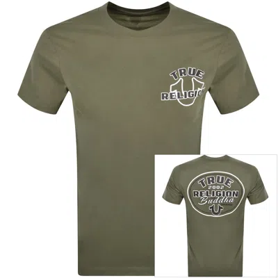 True Religion Horse Shoe Logo T Shirt Green