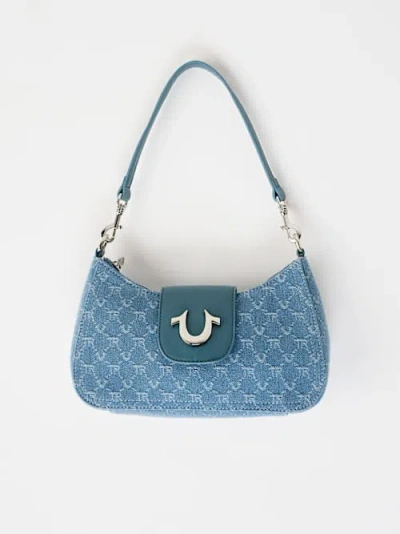 True Religion Horseshoe Allover Print Handbag In Blue