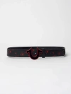 True Religion Horseshoe Buckle Belt In Black