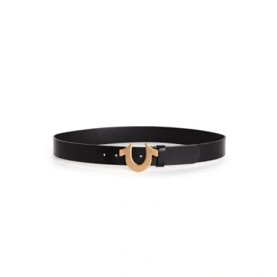 True Religion Horseshoe Buckle Belt In Yellow