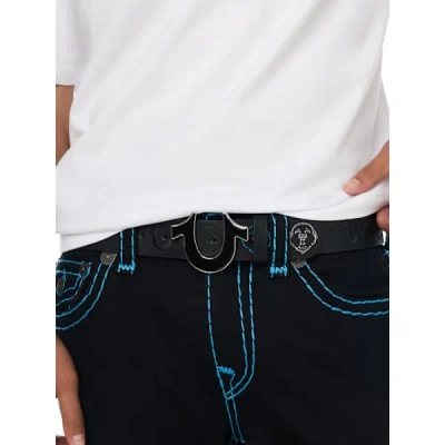 True Religion Horseshoe Buddha Belt In Black