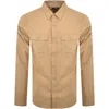 TRUE RELIGION TRUE RELIGION HORSESHOE CHAMBRAY SHIRT BEIGE