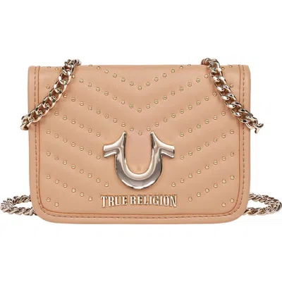 True Religion Horseshoe Flap Crossbody Bag In Brown