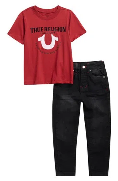 True Religion Kids'  Horseshoe Graphic T-shirt & Jeans Set In Multi
