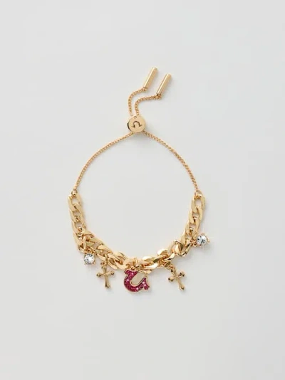 True Religion Horseshoe Hanging Charm Bracelet In Gold