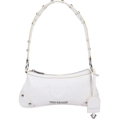 True Religion Horseshoe Hardware Shoulder Bag In White