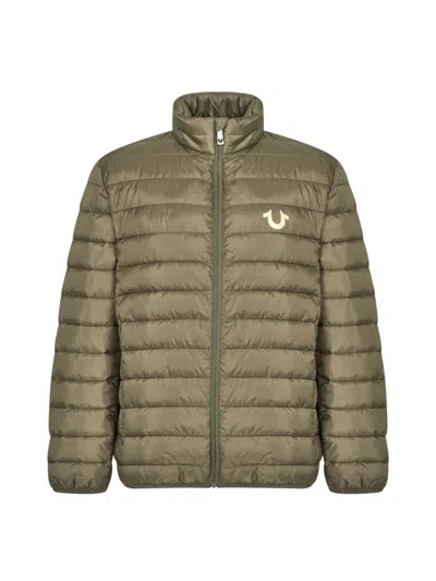 True Religion Horseshoe Logo Puffer Jacket In Green