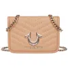 True Religion Horseshoe Multi Stud Flap Crossbody In Brown