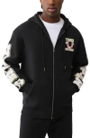 True Religion Horseshoe Patch Zip Hoodie In Black